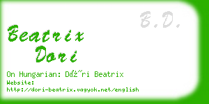 beatrix dori business card